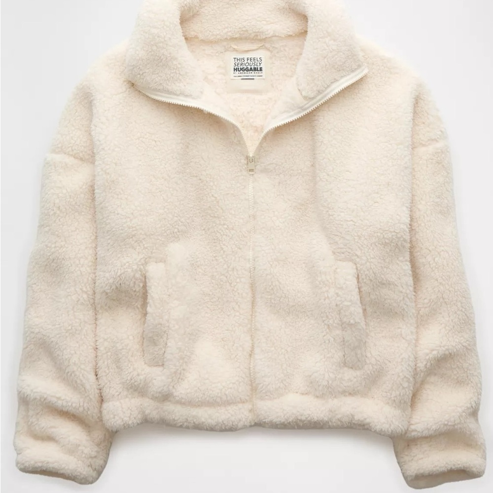 AE Zip-Up Bear Hug Sherpa Sweatshirt